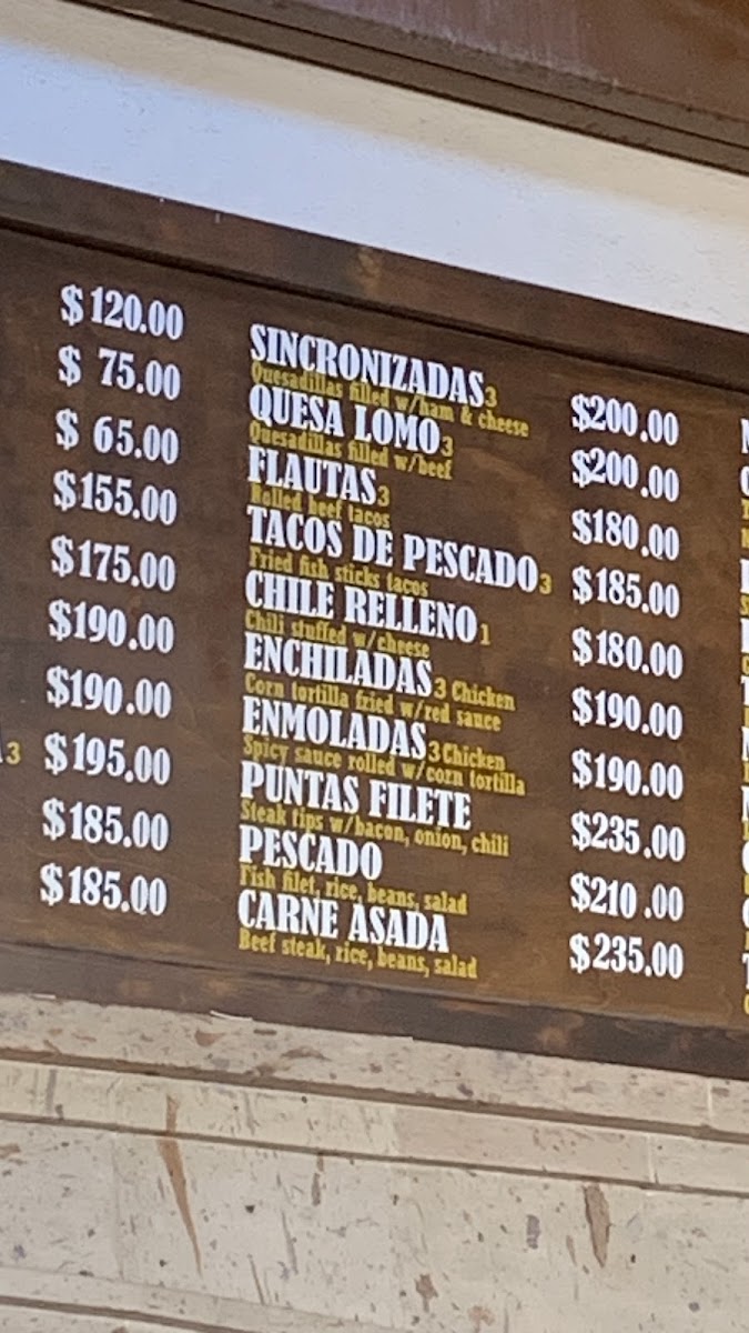 Café Olé Menu - Image 1